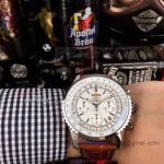 Perfect Replica Breitling 1884 Chronometre Navitimer White Dial Stainless Steel Case 42mm Watch 
